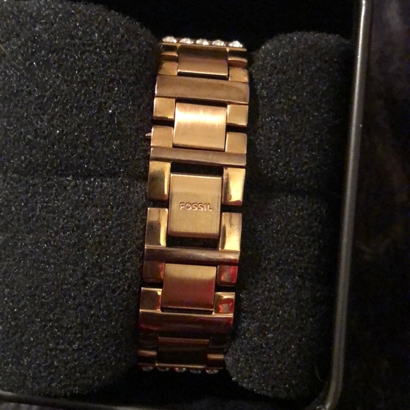 FOSSIL JESSE ROSE-TONE STAINLESS STEEL WATCH - Picture 4 of 6